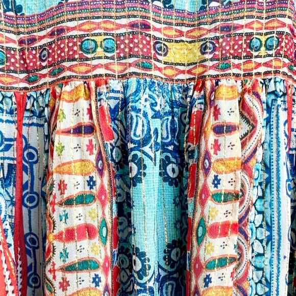 Hemant and Nandita silk tunic mini dress Small new with tags - Picture 4 of 9